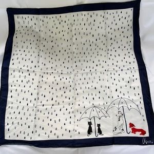 Vera Neumann Raining Cats and Dogs scarf